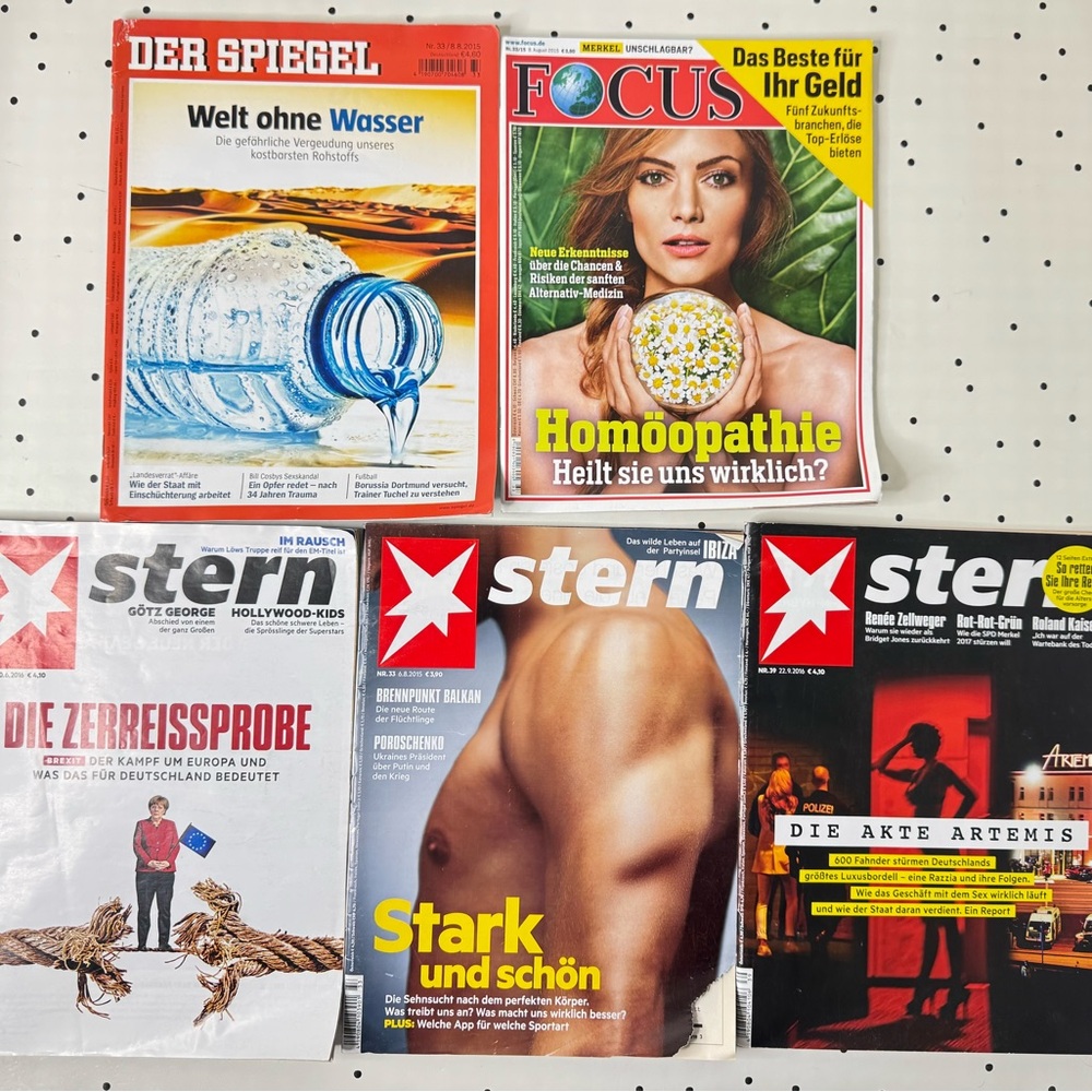 📚 Collection 📚 of German Magazines - Colorful Covers STERN FOCUS der Spiegel